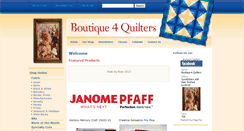 Desktop Screenshot of boutique4quilters.com