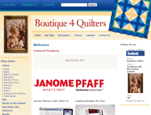 Tablet Screenshot of boutique4quilters.com